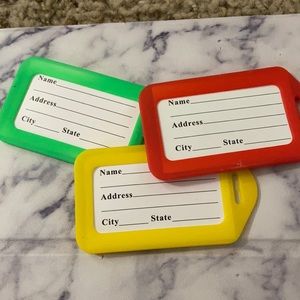 Assorted luggage tags
